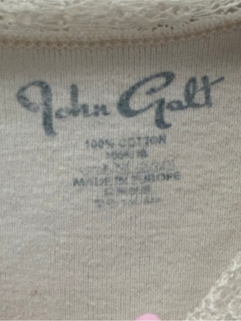 BRANDY MELVILLE John Galt Angel Cupcake Lace-Trimmed Tank Top Cute Coquette Y2K - Picture 6 of 6
